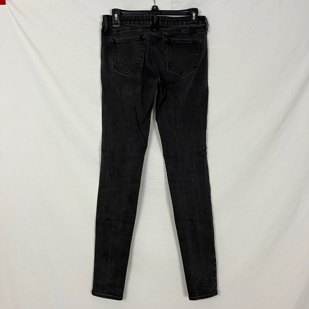 Uniqlo Gray Black High Rise Skinny Cotton Jeans Size 27/33 - Picture 2 of 5